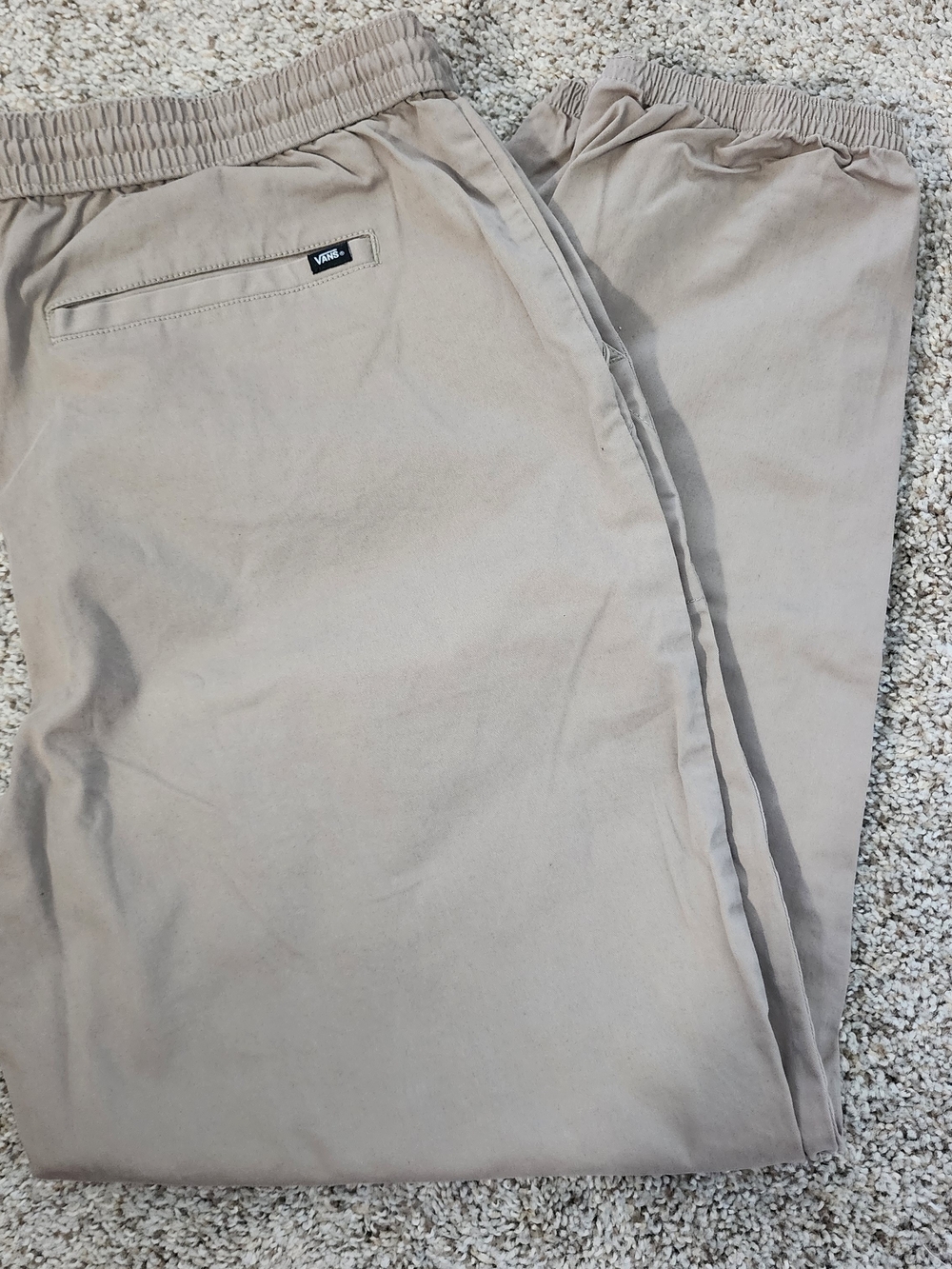 Vans Women's Elastic Waist Chino Joggers — Beige/Tan